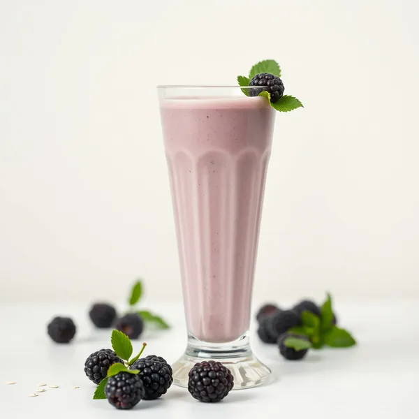 Keto-Friendly Blackberry Oat Milk Smoothie