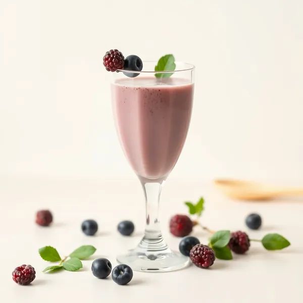 Smoothie Amigável Keto de Amora e Leite de Ervilha