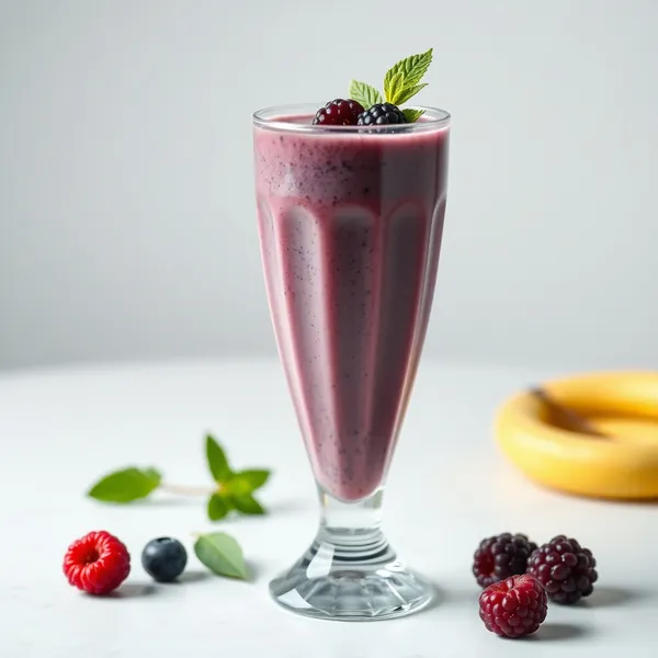 Keto-Friendly Blackberry Rice Milk Smoothie