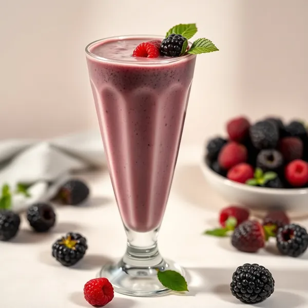 Smoothie de Leite de Espelta e Amoras Amigável com Keto