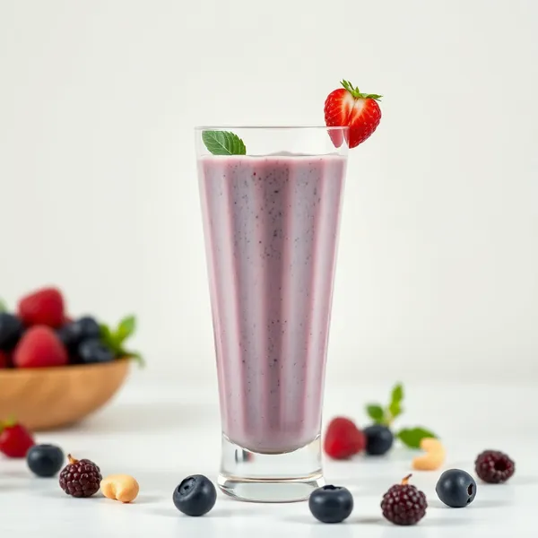 Smoothie de Arando e Leite de Caju Amigável com Keto