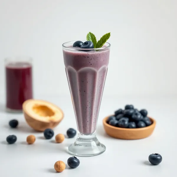 Smoothie aux Myrtilles et au Lait de Macadamia Amical Keto