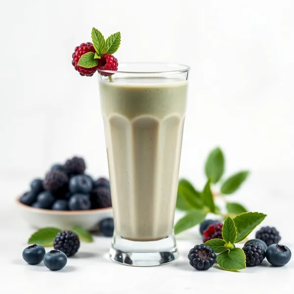 Keto-freundlicher Blaubeer-Matcha-Smoothie