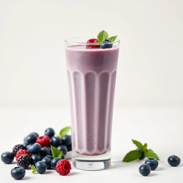 Keto-Friendly Blueberry Pea Milk Smoothie