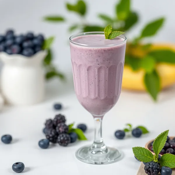 Keto-Friendly Blueberry Rice Milk Smoothie