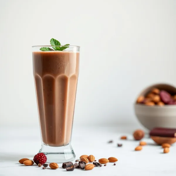 Smoothie de Cacau em Pó Amêndoa e Leite de Coco Amigável com Keto