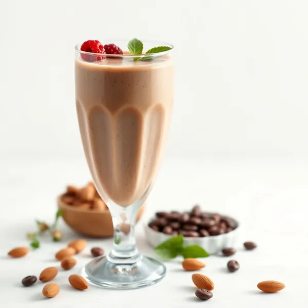 Smoothie de Cacau em Pó e Leite de Amêndoas Amigável com Keto