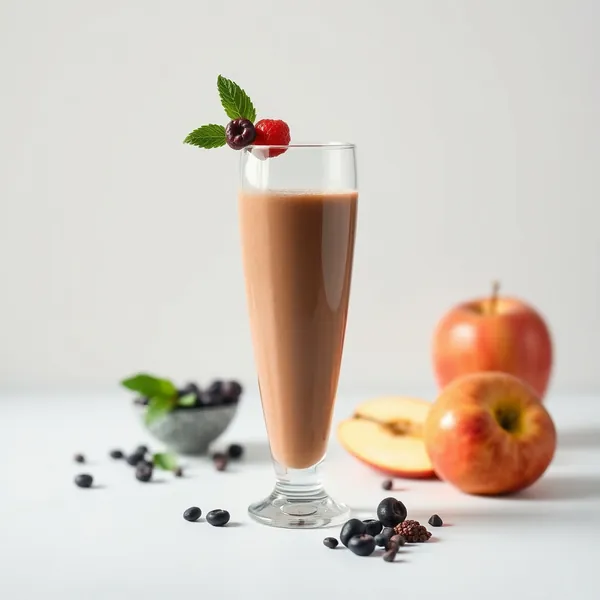 Smoothie de Cacau em Pó e Suco de Maçã Amigável com Keto