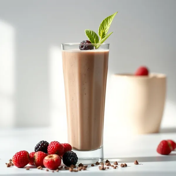 Batido de Cacao en Polvo y Leche de Avellana Amigable con Keto