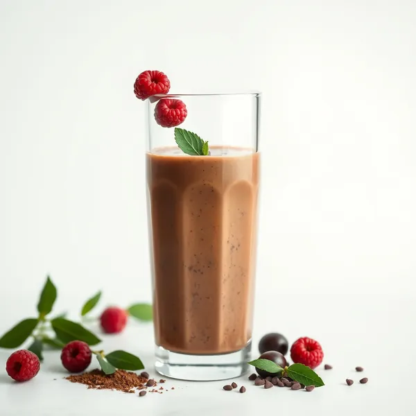 Smoothie de Cacau em Pó e Leite de Cânhamo Amigável com Keto