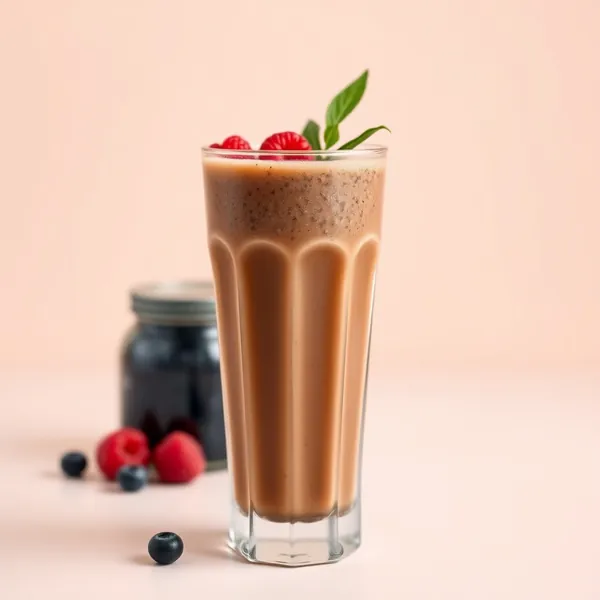 Keto-freundlicher Chia-Samen Eiskaffee-Smoothie