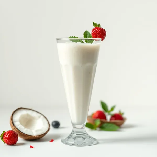 Keto-freundlicher Kokos-Griechischer Joghurt-Smoothie