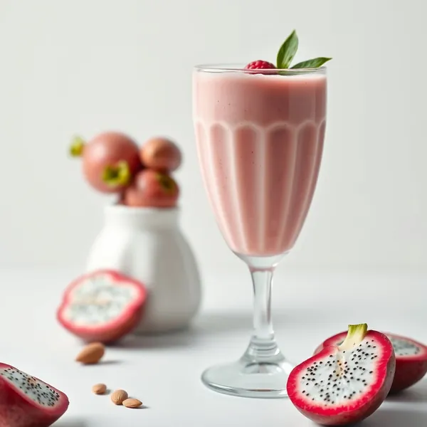 Smoothie Keto de Dragonfruit com Amêndoa e Leite de Coco