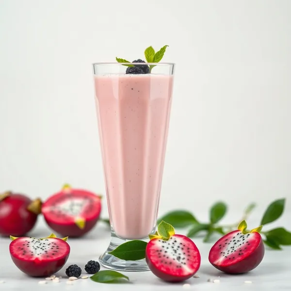 Smoothie di Latte di Avena con Dragonfruit Amichevole per Keto