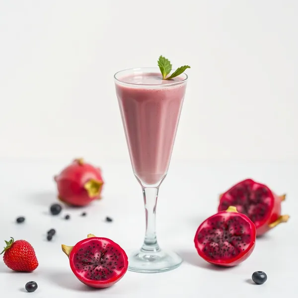 Smoothie de Leite de Espelta e Dragonfruit Amigável com Keto