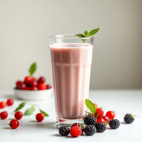 Smoothie de Arroz com Leite e Bayas Goji Amigável com Keto