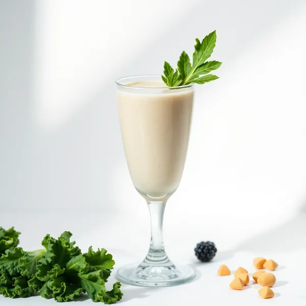 Smoothie Amical Keto avec Chou Frisé et Lait de Macadamia