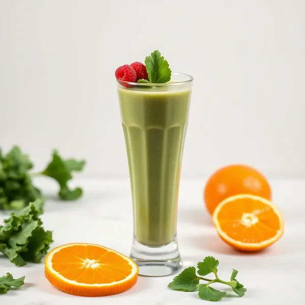Keto-Friendly Kale Orange Juice Smoothie