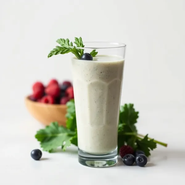Smoothie Keto Amichevole con Kale e Latte di Riso