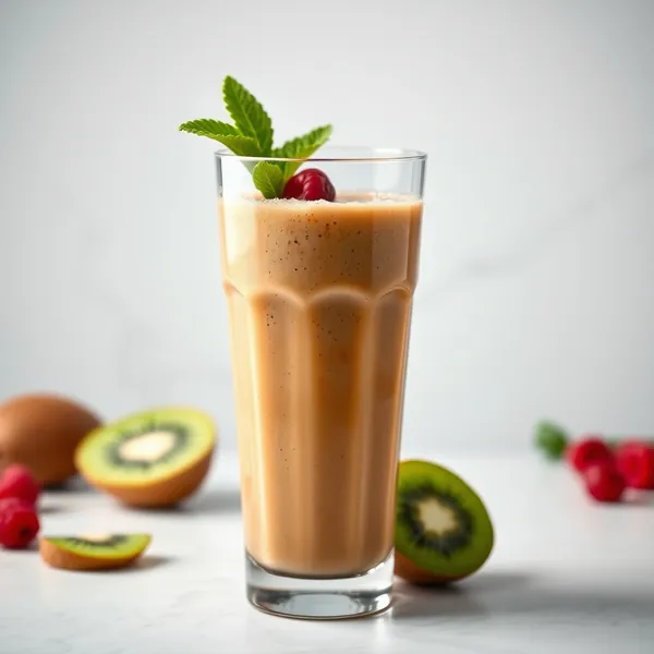 Keto-freundlicher Kiwi-Eiskaffee-Smoothie