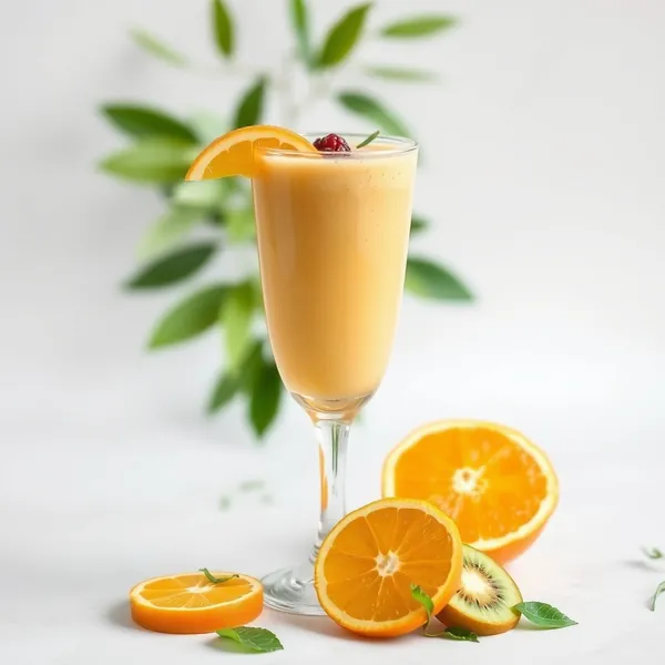 Smoothie de Kiwi e Suco de Laranja Amigável com Keto