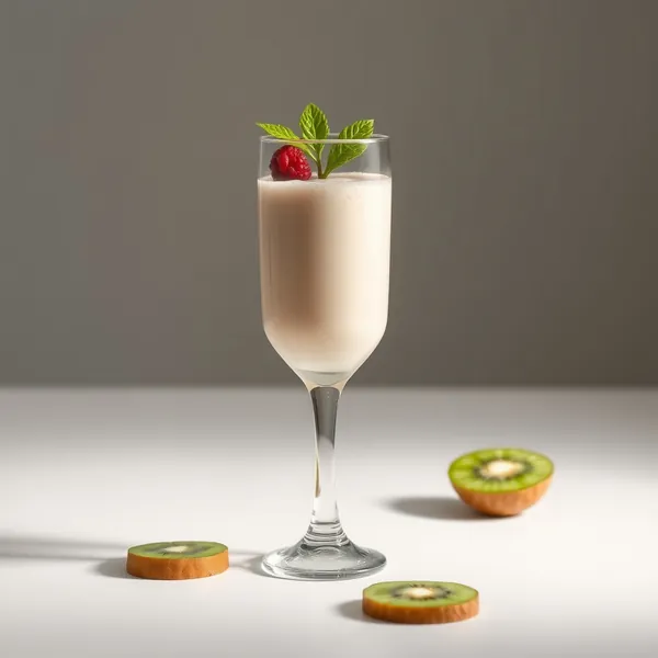 Smoothie de Kiwi e Leite de Arroz Amigável com Keto