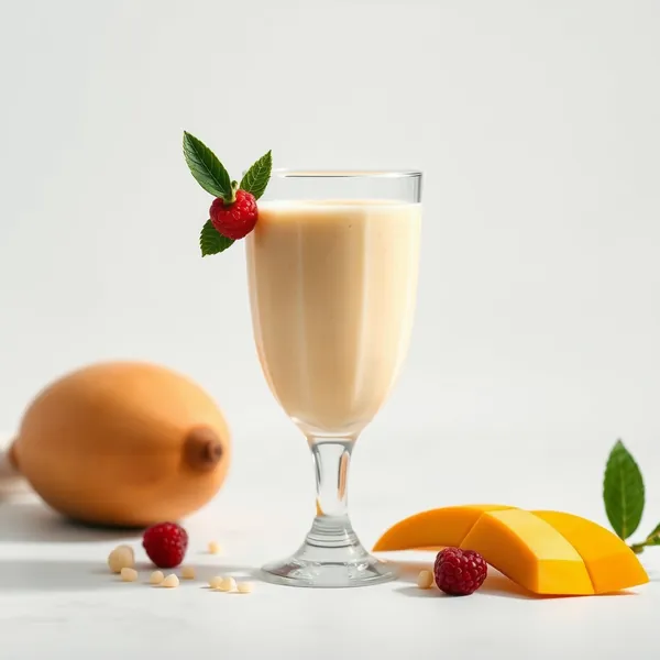 Keto-freundlicher Mango Macadamia Milch Smoothie
