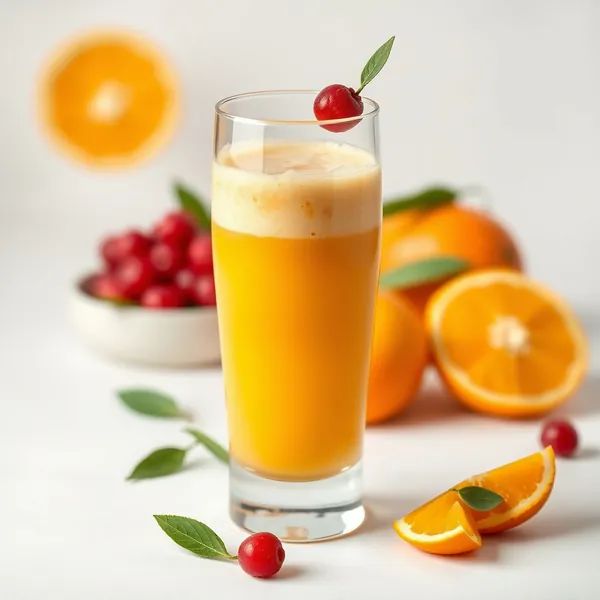 Smoothie de Manga e Suco de Laranja Amigável com Keto
