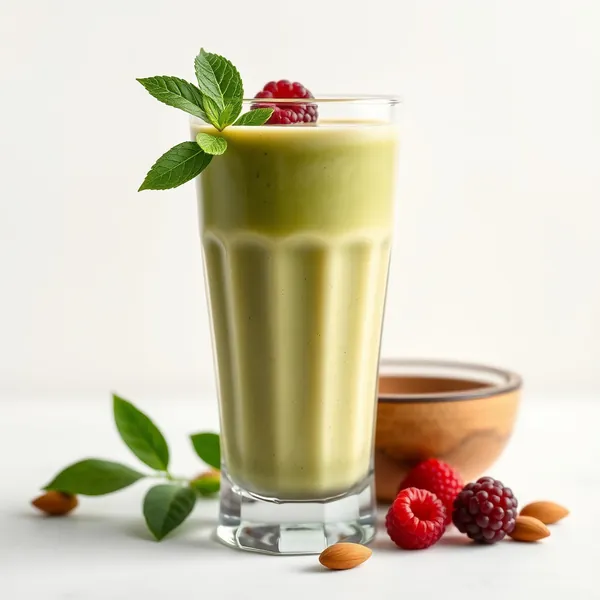 Keto Matcha Mandel Kokosmilch Smoothie