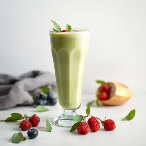 Smoothie Keto Amigável de Matcha e Iogurte Grego