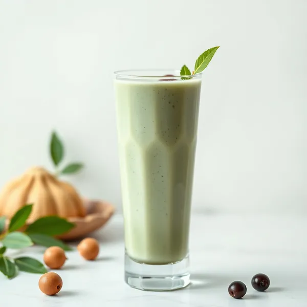 Keto-freundlicher Matcha-Haselnussmilch-Smoothie
