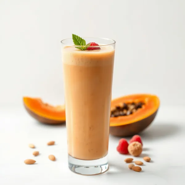 Batido de Papaya, Almendra y Leche de Coco Amigable con Keto