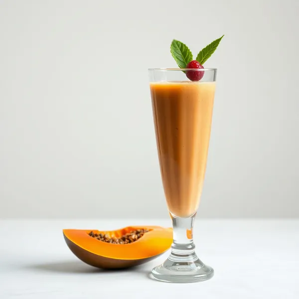Keto-freundlicher Papaya Eiskaffee Smoothie