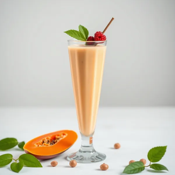 Smoothie de Papaya e Leite de Avelã Amigável para Keto