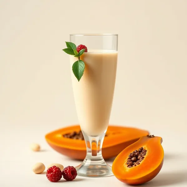 Smoothie de Papaya e Leite de Macadamia Amigável com Keto
