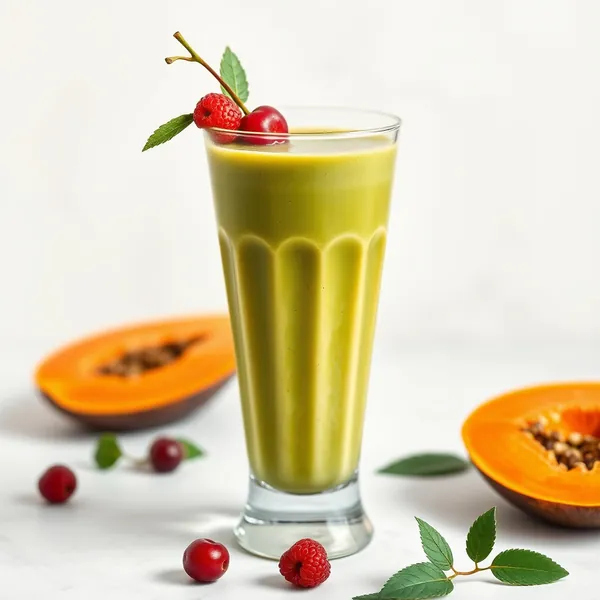 Smoothie de Papaya Matcha Amigável para Keto
