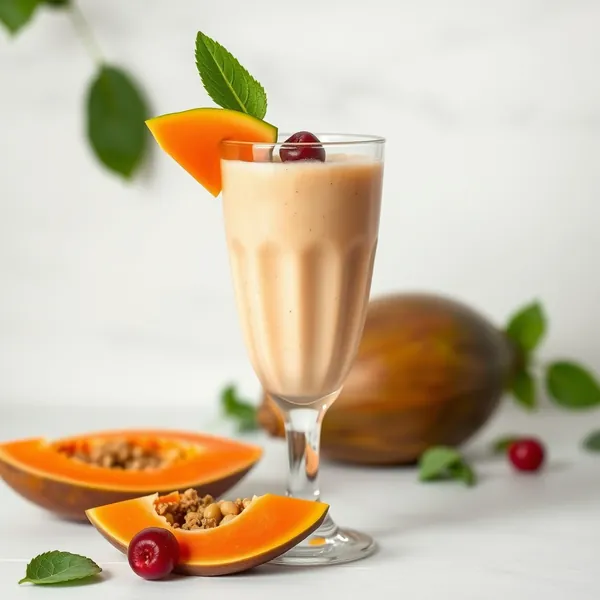 Smoothie Amical Keto de Papaye et Lait de Pois