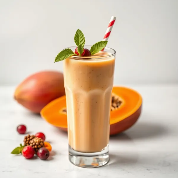 Keto-Friendly Papaya Protein Shake Smoothie