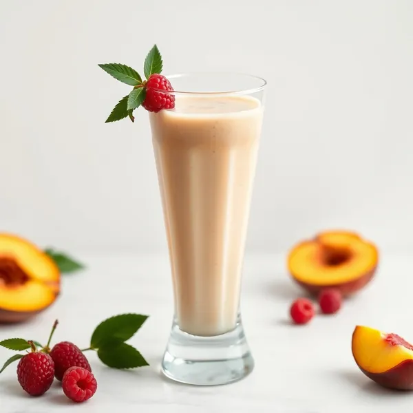 Batido de Durazno y Agua de Coco Amigable con Keto
