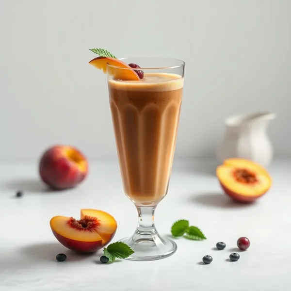 Smoothie de Café Frio com Pêssego Amigável para Keto