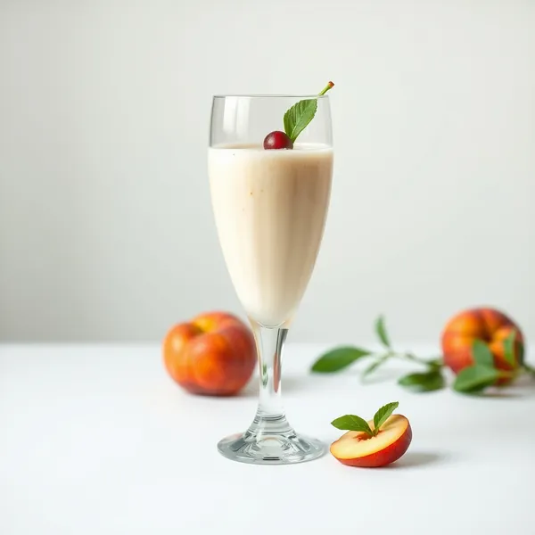 Smoothie de Yogurte Grego com Pêssego Amigável para Keto