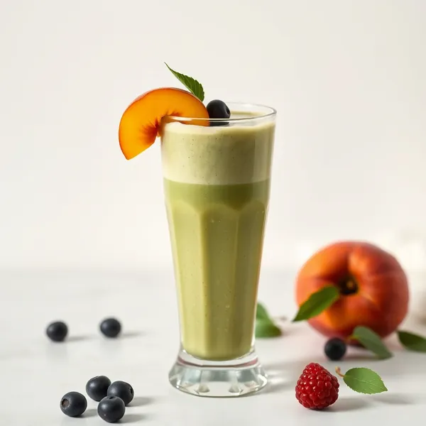 Keto-Friendly Peach Matcha Tea Smoothie