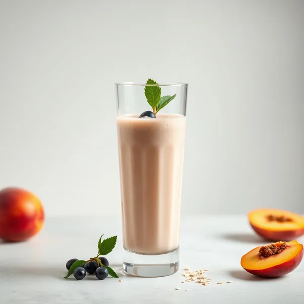 Smoothie Pêche et Lait d'Avoine Amical Keto