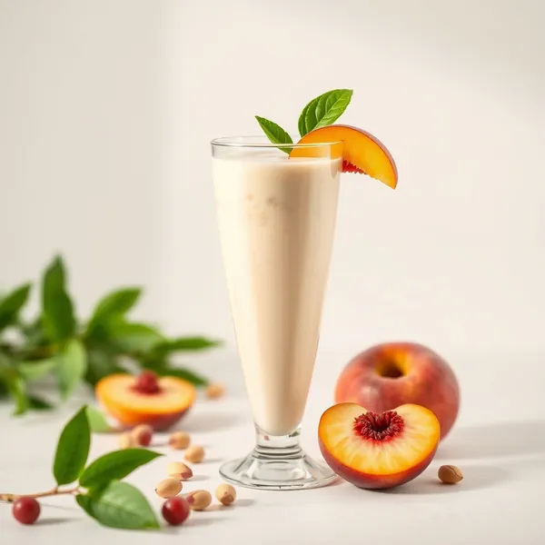Smoothie au Lait de Pistache et Pêche Keto-Friendly