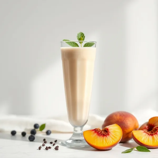 Keto-Friendly Peach Soy Milk Smoothie