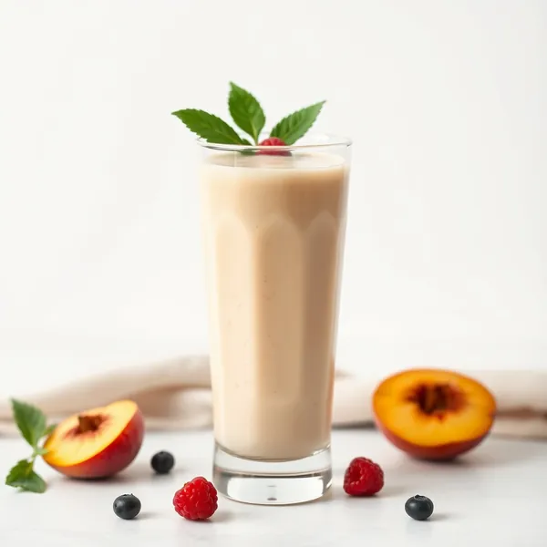 Smoothie de Pêssego e Leite de Espelta Amigável com Keto