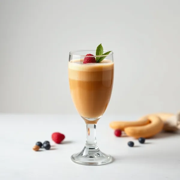 Smoothie de Café Frio com Manteiga de Amendoim Amigável para Keto