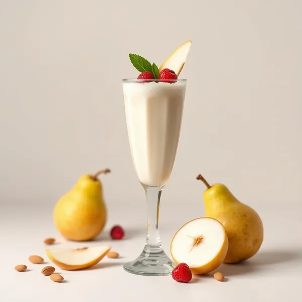 Keto-freundlicher Birnen-Mandel-Kokosmilch-Smoothie