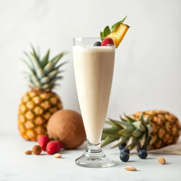 Batido de Piña, Almendra y Leche de Coco Amigable con Keto