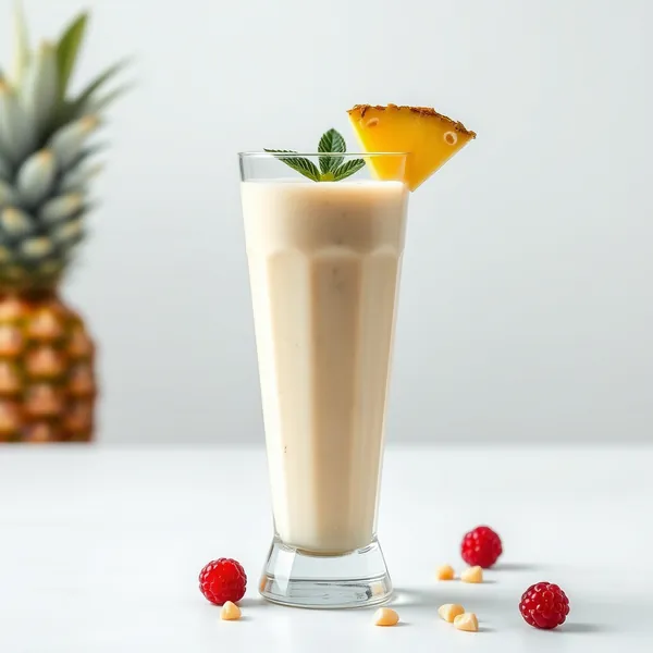 Smoothie de Abacaxi e Leite de Macadamia Amigável com Keto